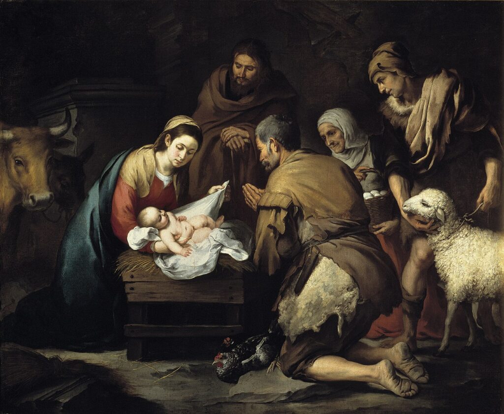 Adoration des bergers, Murillo